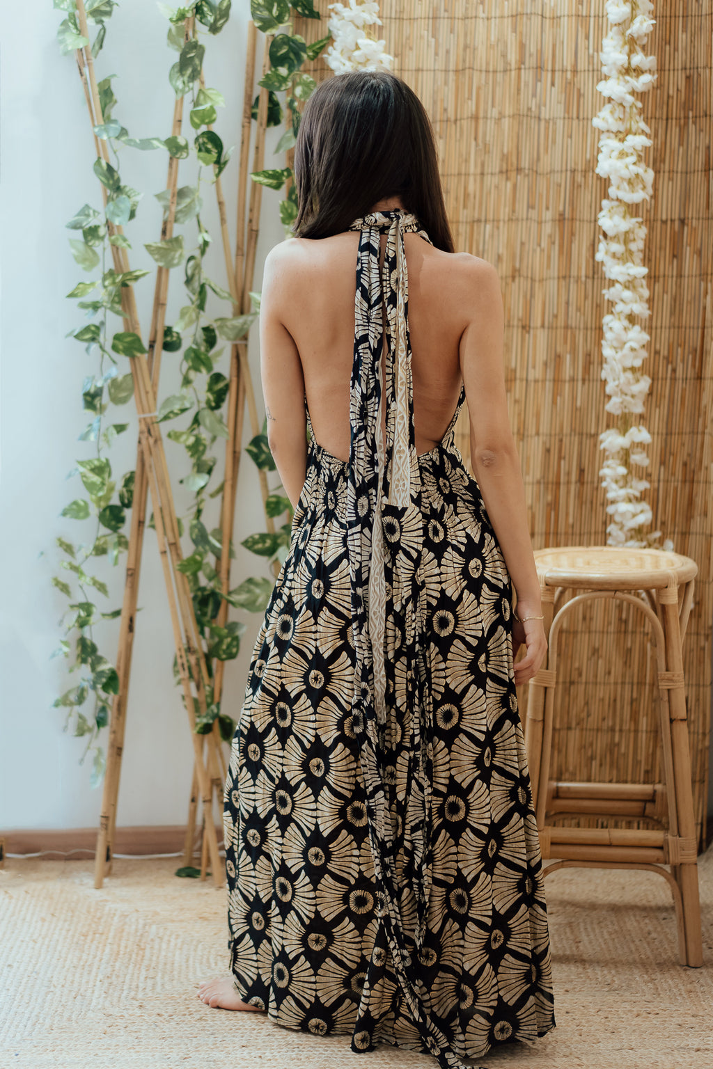 DRESS SANTORINI-fantasia NOIR