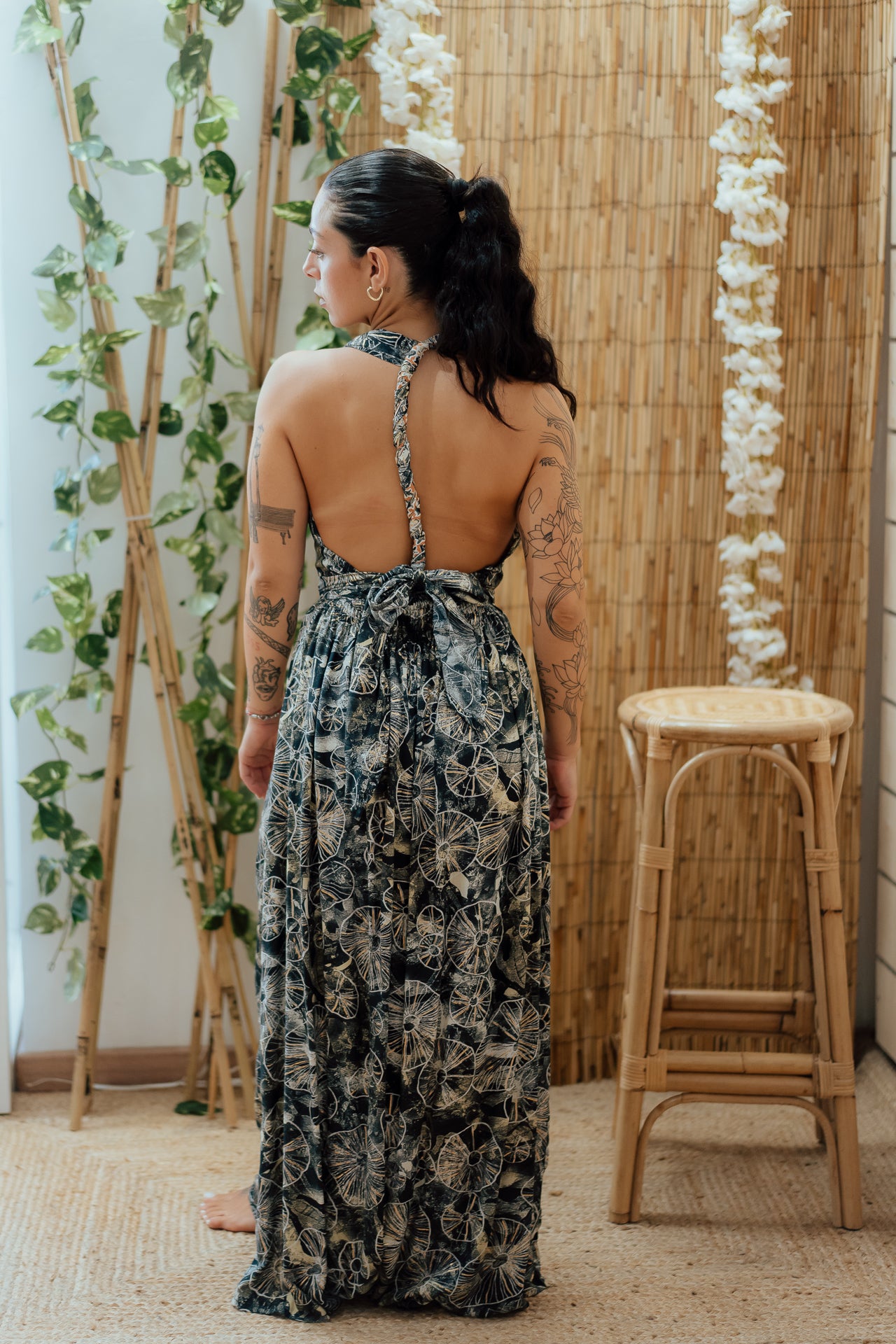 DRESS SANTORINI-fantasia NOIR