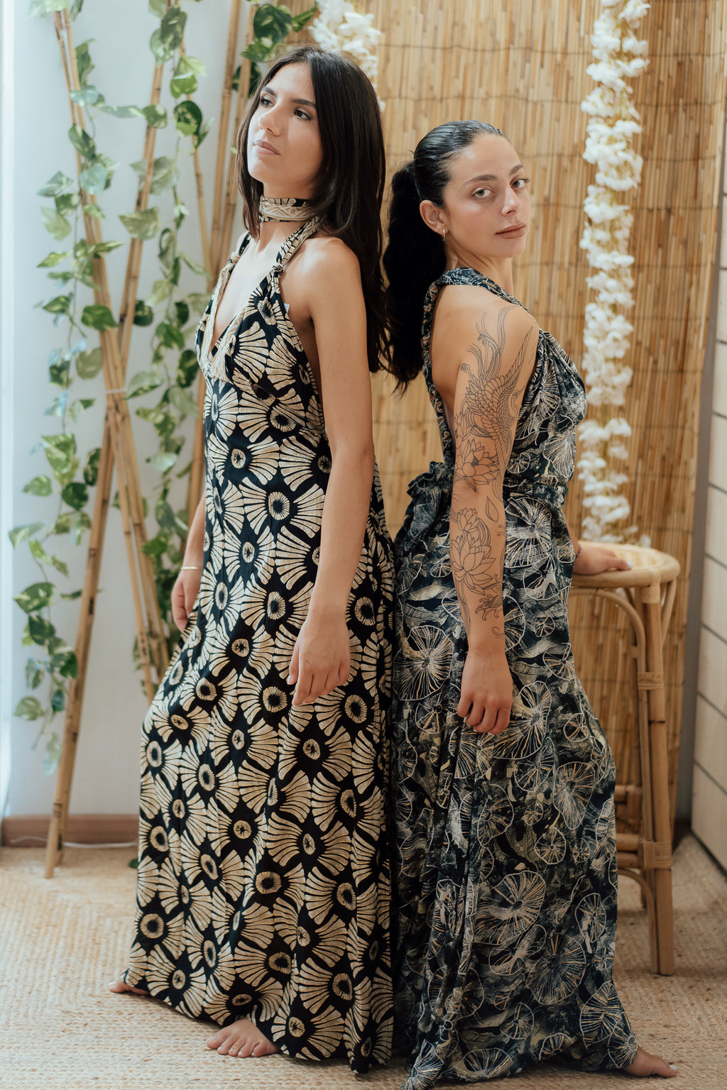 DRESS SANTORINI-fantasia NOIR